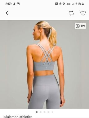 Lululemon Olive Green Strappy Sports Bra